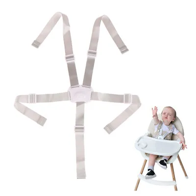 Baby High Chair Harness Universal Baby 5-Point Harness Safety Belt Accessori  Fs • £2.58