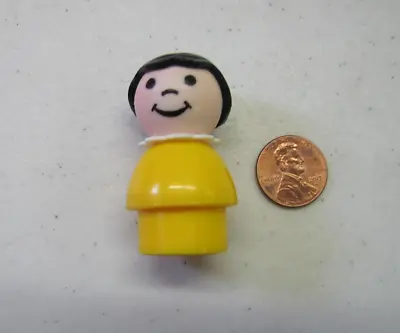 Vintage Fisher Price Little People YELLOW GIRL Black Hair McDonald's Girl Rare! • $11.44