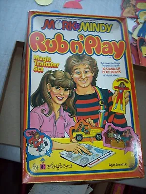 1979 Colorforms Mork & Mindy Rub N' Play Magic Transfer Set 10 Stand Up Figures • $25