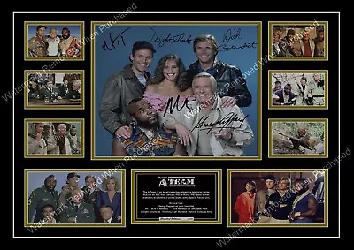 THE A-TEAM 80's ORIGINAL TV SERIES A TEAM MR T SIGNED LIMITED EDITION A4 PRINT • £8.69