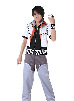 Roxas Cosplay Halloween Kingdom Hearts II Costume Outfit Size Kid - US3XL • $99.98