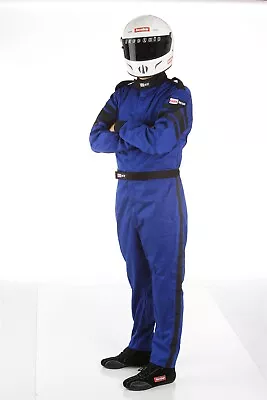 RaceQuip 110027 Blue 2X Large 1pc Single Layer Race Driving Fire Suit SFI 3.2A/1 • $158.99