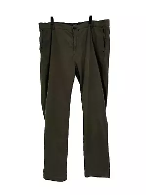 Faherty Pants Mens Small Olive Green Traveler Pant Slim Fit Straight Leg Outdoor • $34