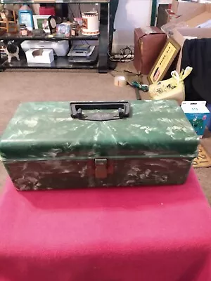 Vintage Tackle Box Full Of Tackle See Pictures And Description  • $32