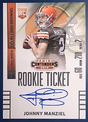 2014 Johnny Manziel Contenders Ticket Auto RC Rookie #240A • $4.25