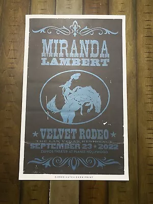 Miranda Lambert Velvet Rodeo Hatch Show Print • $275