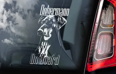 £3.50 • Buy DOBERMANN Car Sticker, Doberman K9 Dog Window Sign Bumper Decal Gift Pet - V3