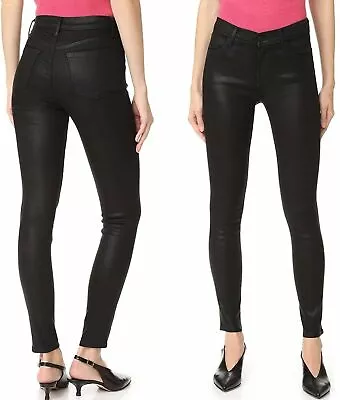 J Brand Women's Coated Super Skinny Low-Rise Black Legging Jeans 901T289 NWT • $44