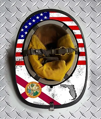 Florida State Flag Fire Helmet Wrap Sticker Decal Brim Trim • $39.99