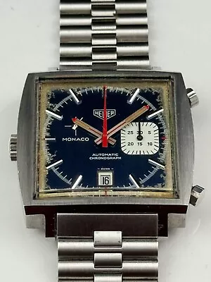 Heuer Monaco Vintage All Original 1533 Unpolished McQueen Just Serviced • $6799