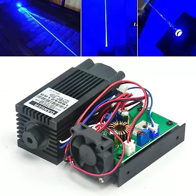 450nm 4W 4000mw Adjustable Blue Laser Diode Dot Module Engraver 12V TTL • £79.68