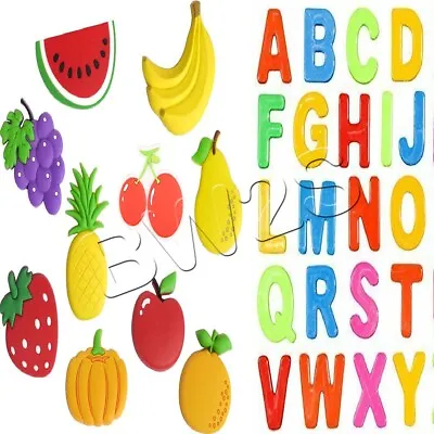 £3.10 • Buy Large Magnetic Letters Alphabet & Fruits Fridge Magnets Toys Kids Learning