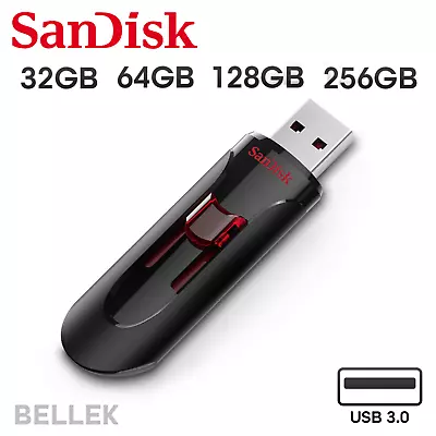£5.49 • Buy SanDisk Cruzer Glide USB 32GB 64GB 128GB 256GB 3.0 Flash Drive Memory Stick