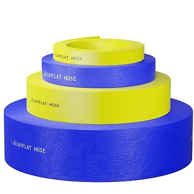 £10.73 • Buy Blue Pvc Layflat Hose-water Discharge Pump Irrigation Lay Flat Delivery Pipe