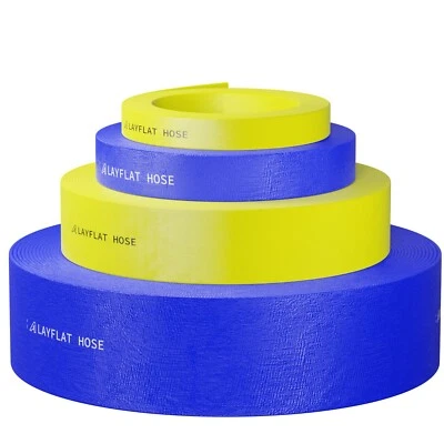 Blue Pvc Layflat Hose-water Discharge Pump Irrigation Lay Flat Delivery Pipe • £4.37