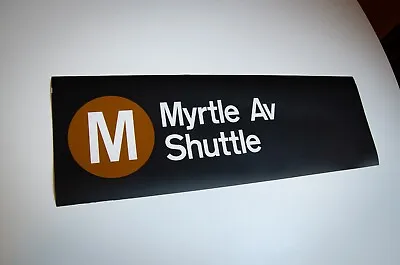 New York City Subway M Train Myrtle Avenue Shuttle Roll Sign R32 MTA NYC TA • $59.99