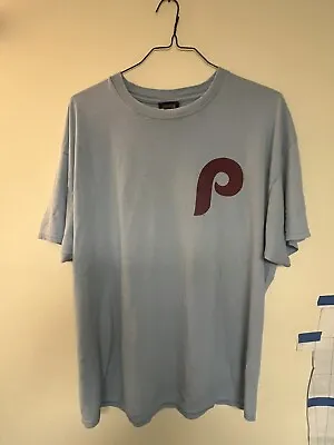 Philadelphia Phillies Mike Schmidt #20 Cooperstown T-Shirt Jersey Men’s XXL Blue • $12.95