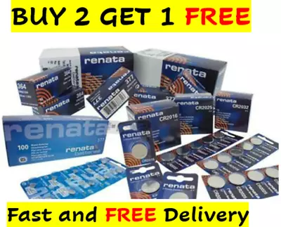 Renata Watch Batteries - BUY 2 GET ONE FREE 371 377 379 364 CR 2032 2025 Battery • £2.45