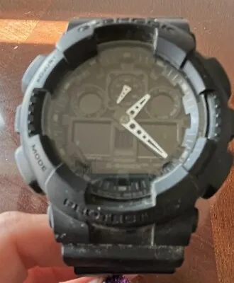 G-Shock By Casio GA-100 5081 Men's Black Analog Digital Watch • $49.99