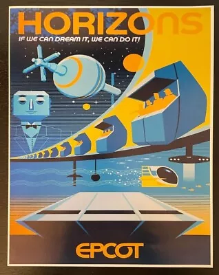 Reproduction Epcot Horizons 11  X 14   Poster • $14.99