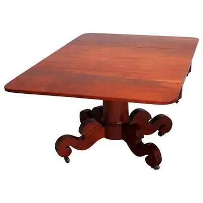 Antique American Empire Meek's School Mahogany Table C1840 • $1000