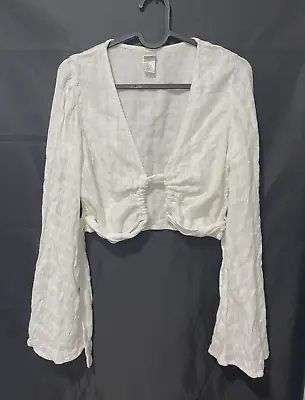 L Space Women's Top Cover Up White 100% Viscose Size S  3361 • $45