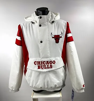 Bulls Jacket Chicago Starter Hooded Half Zip Pullover Fall 2023 3X 4X 5X 6X • $179.99
