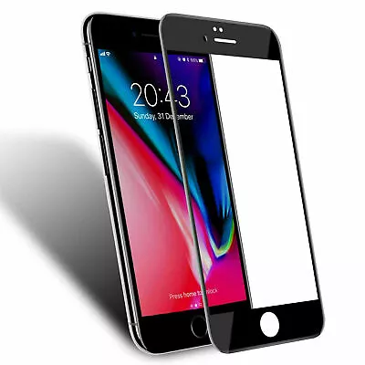 3D Tempered Glass  For IPhone SE 2022  20 6 7 8 Plus Protector  Black • £0.99