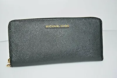 Michael Kors Black Hard Leather Wallet 0406 • $79.99