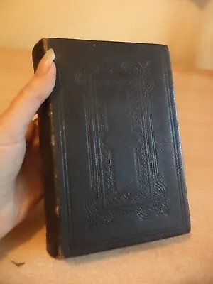 1869 Tooled Leather HOLY BIBLE Old Antique EYRE & SPOTTISWOODE BFBS • £29.99