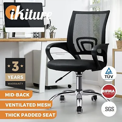 Oikiture Office Chair Gaming Chair Computer Mesh Chairs Executive Black • $72.90
