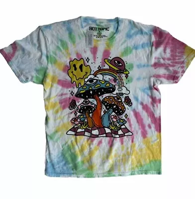 Hot Topic Trippy Mushroom Tie-Dye T-Shirt Size Medium • $11.50