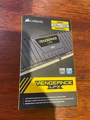 Corsair Vengeance LPX 32GB (2x16GB) DDR4 3000MHz C16 Desktop Memory Black • $150
