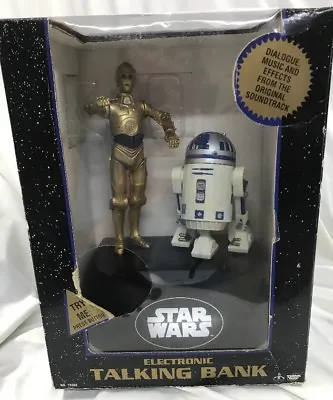 Star Wars Electronic Talking Bank C3P0 R2D2 Think Way Toys 1997 Coin Activated • $84.99