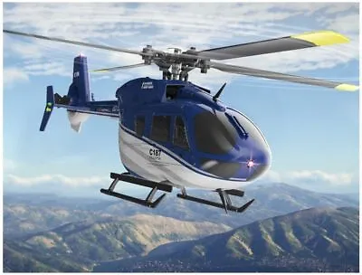 2.4G 4CH Helicopter EC-135 6-Axis Gyro RC Electric Flybarless Remote Stunt C187  • $111.59