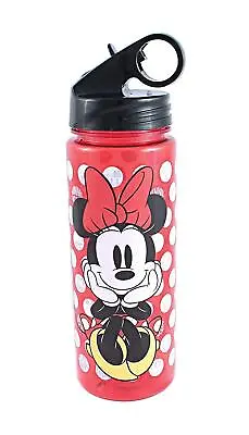 Disney Minnie Mouse Water Bottle With Flip-Up Straw | Holds 20 Ounces • $15.99