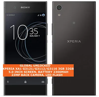 $333.67 • Buy SONY XPERIA XA1 G3121/G3112/G3116 3gb 32gb 23mp Camera 5.0  Android Smartphone