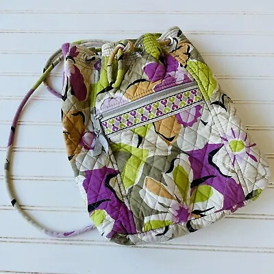 Vera Bradley Floral Cinch Tote Drawstring Backpack Multi Purpose Bag • $13.59