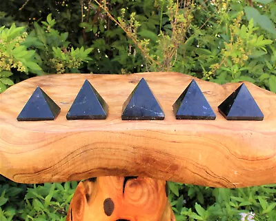 Black Tourmaline Pyramid 1  - 1.25  (Polished Tourmaline Gemstone Crystal) • $9.95