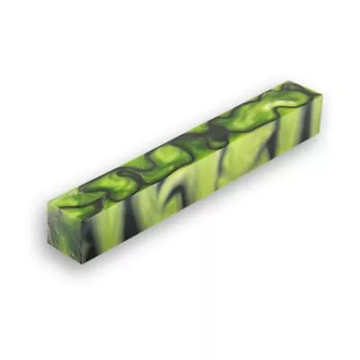 Shockwave Acrylic Pen Blank - Toxic Green & Black • £5.98