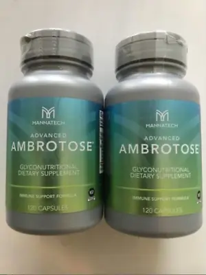 Brand New 2 Bottles Of Mannatech ADVANCED AMBROTOSE 120 Caps • $89.99