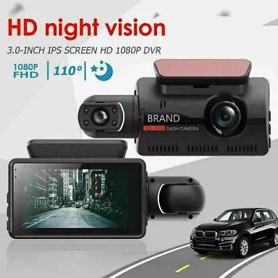 $36.59 • Buy HD 1080P Dual Lens Car DVR Vehicle Video G-Sensor Dash Cam Recorder Camera AU