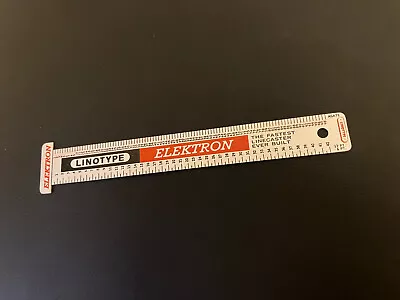 Vintage Mergenthaler Linotype Co. Advertising Ruler Aluminum Pocket Tool • $14.99