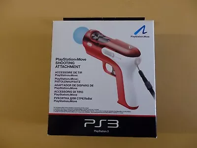 Sony Playstation 3 PS3 Move Shooting Attachment Red Gun Controller • $95