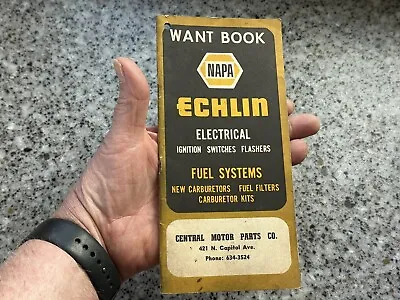 COOL OLD 1960s 70s NAPA ECHLIN WANT BOOK CENTRAL MOTOR PARTS OLD SKOOL RAT ROD • $9.99