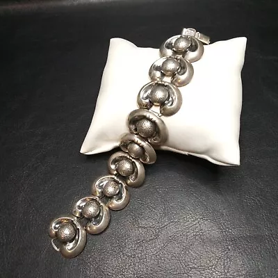 Vintage DANECRAFT Sterling Silver 925 Textured Link Bracelet. 9113 • $98.99