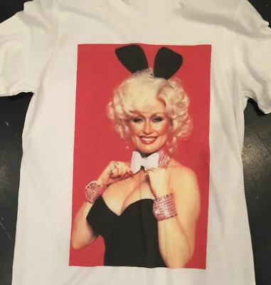 Vintage Dolly Parton Playboy Bunny Men Black S-234XL T-shirt • $20.99