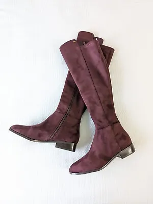 Michael Kors Women's Bromley Flat Knee-High Boots Damson SIZE 8M . • $90