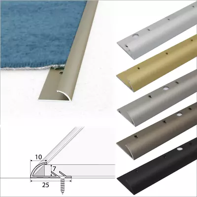 3m  Single Edge Carpet ProfileDoor Bar Trim -Brass/Silver /Shampagne/Black • £11.99