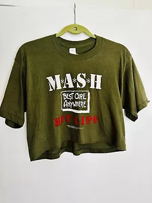 Vintage M*A*S*H Mash Hot Lips Crop Top Midriff Belly Shirt 1981 NWT Women’s XL • $19.99